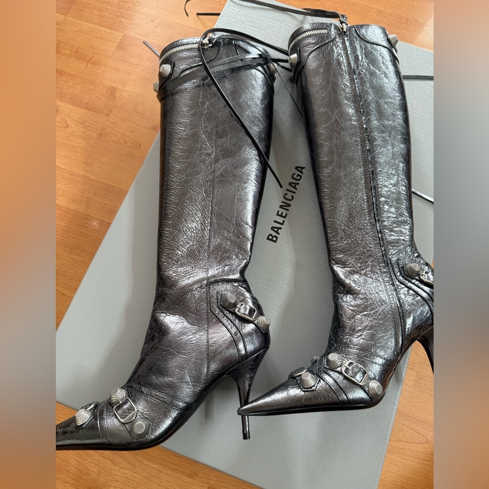 Balenciaga Cagole Metallic Boots - Picture 2 of 7